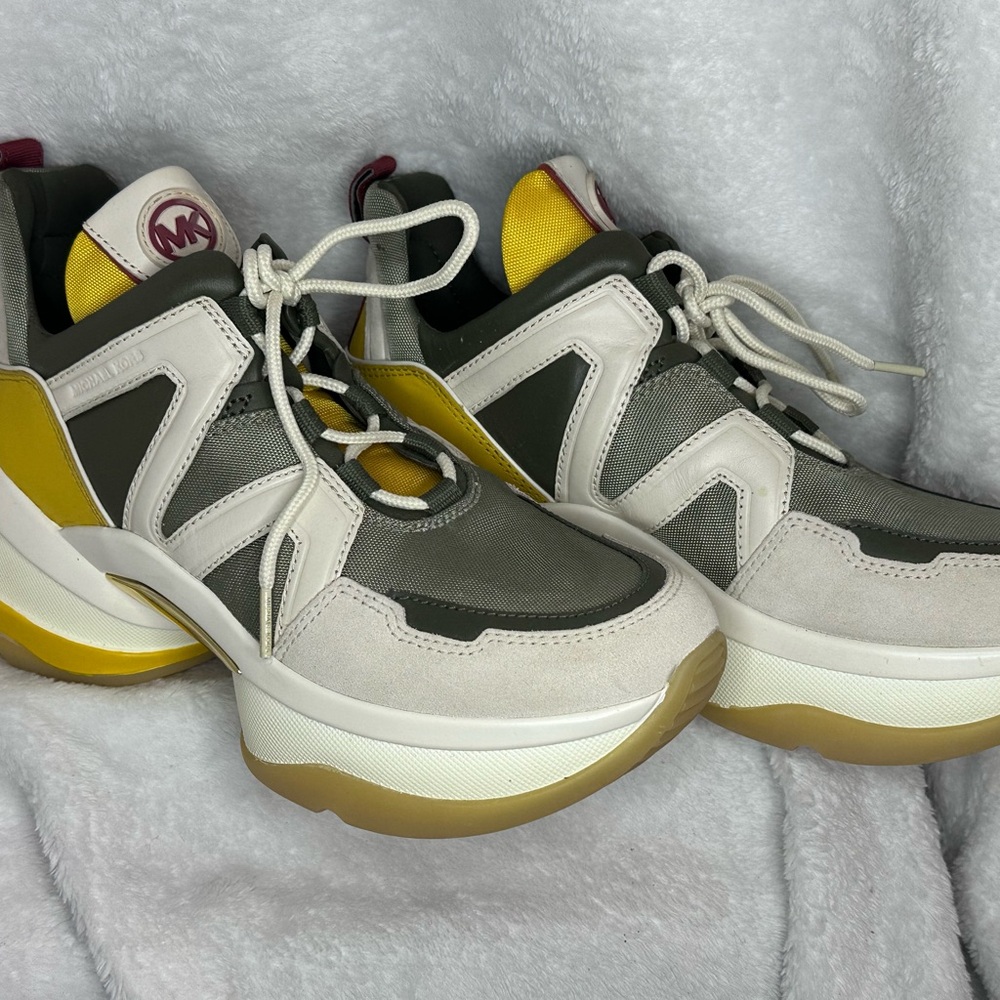 Michael Kors Gray and Yellow Sneakers